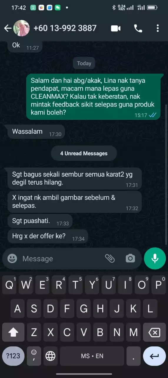 Testimoni Tandas Karat Dan Berkulat (4)